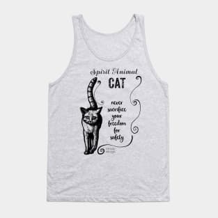 Spirit animal cat black Tank Top